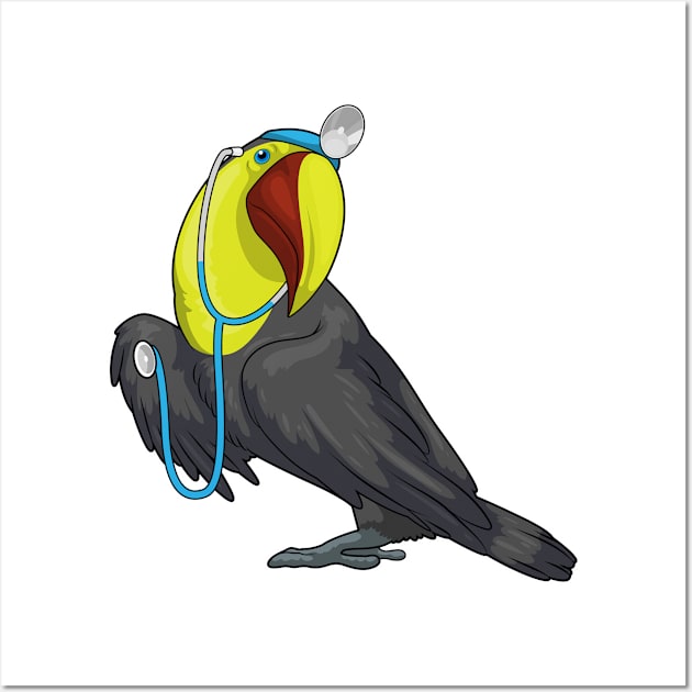 Toucan Doctor Stethoscope Wall Art by Markus Schnabel